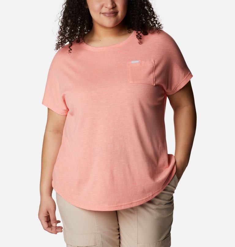 Women\'s Columbia Cades Cape T Shirts Coral | Plus Size CA-X813A